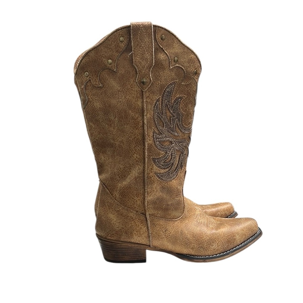 Roper Women’s Amelia Tall Snip Toe Boots Mid Calf Size 10